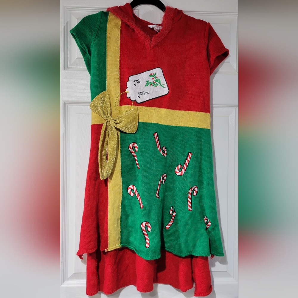 Sz 2x Ugly sweater dress /poncho. E
